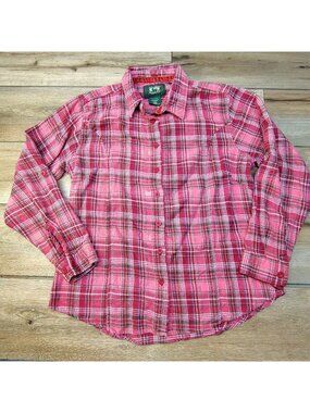 Stillwater Supply Co Women's XXL Red Plaid Flannel Shirt Button Up Cotton Casual